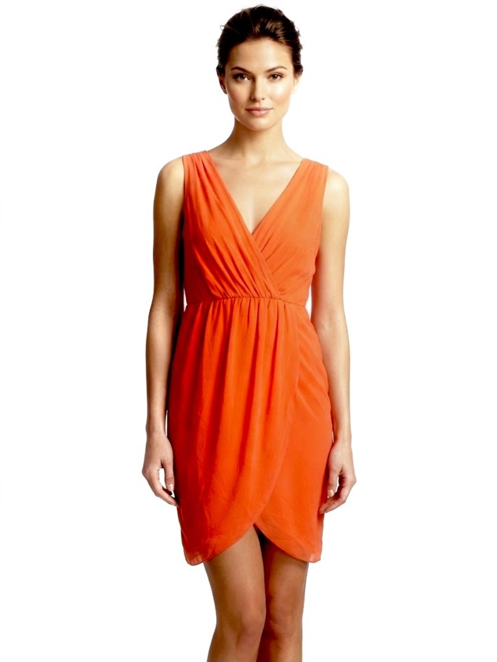 Alice + Olivia Grecian Style Red Silk Dress Size Small